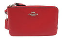 Coach Pebbled Leather Double Corner Zip Wristlet