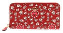 Coach Wild Heart Print Accordion Zip Around Wallet