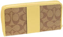 Coach Signature PVC Leather Accordian Zip Wallet