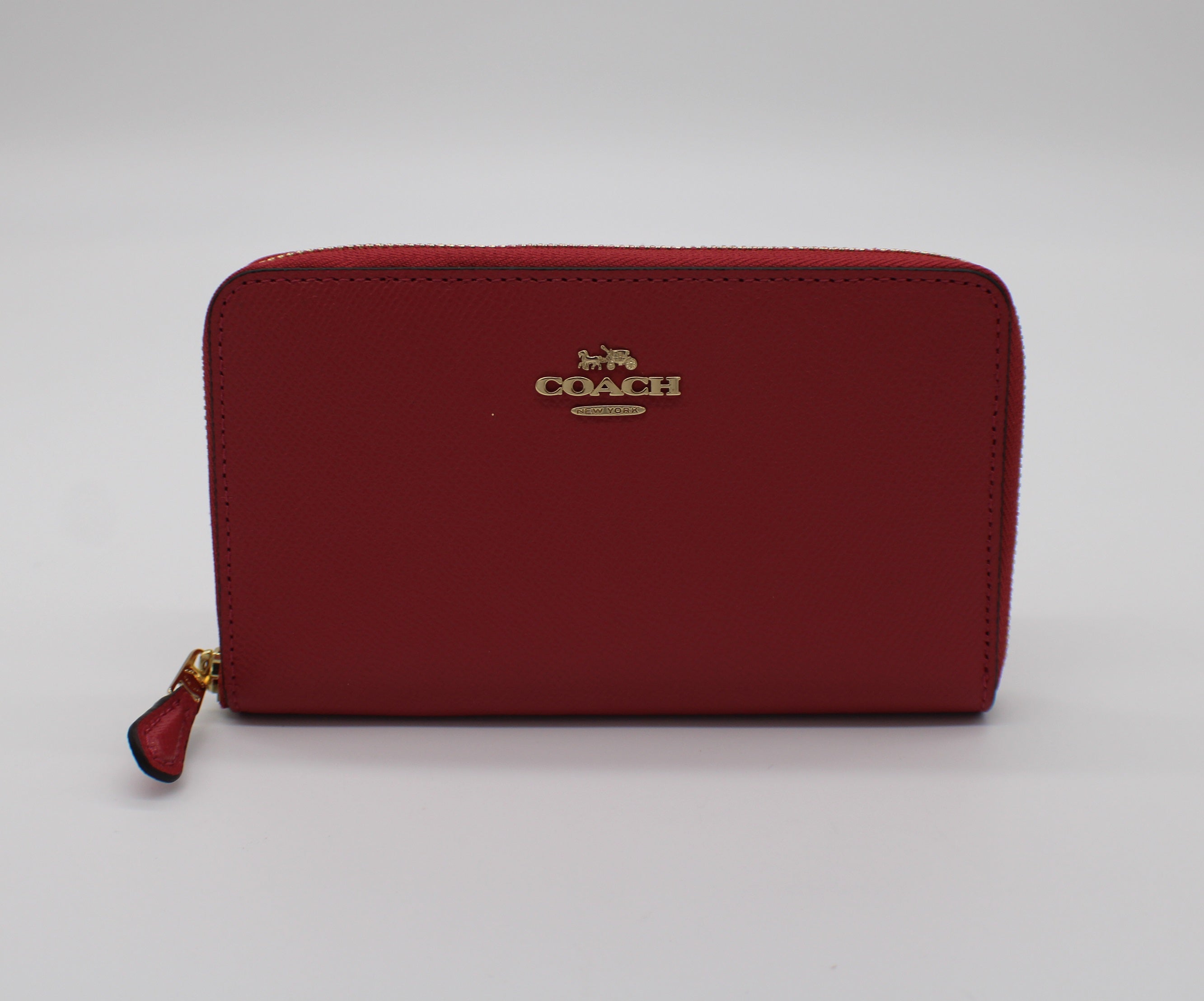 Deep red best sale coach wallet