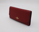 Coach Pebbled Leather Checkbook Wallet