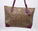 Coach Outline Signature Zip Tote