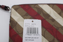 Coach Signature Stripe Large Corner Zip