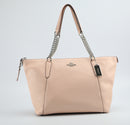 Coach Pebbled Leather Ava Chain Tote