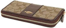 Coach Signature Patent Accordion Zip Wallet