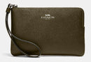 Coach Crossgrain Leather Small Corner Zip Wristlet