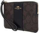 Coach Corner Zip Signature PVC Wristlet
