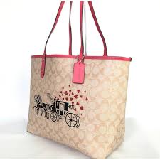 Coach Reversible City Tote in Signature Canvas With Horse and Carriage