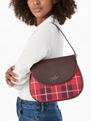 Kate Spade Leila Classic Plaid Medium Flap Shoulder Crossbody
