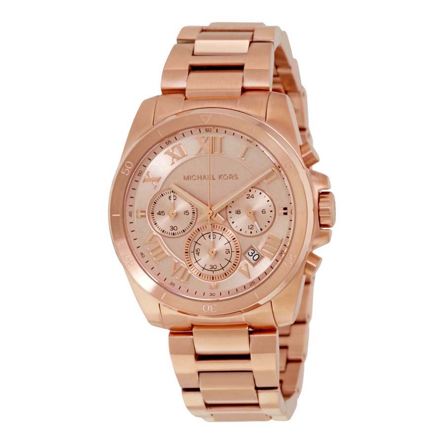 Michael Kors Women's Runway Rose-Goldtone Chronograph Watch Rose Gold