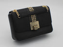 Michael Kors Tina Stud Medium Shoulder Flap Leather Bag
