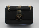 Michael Kors Tina Stud Medium Shoulder Flap Leather Bag