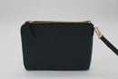 Tory Burch Britten Large Pebbled Leather Zip Pouch Wristlet