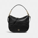 Coach Signature Canvas Leather Zip Shoulder Bag