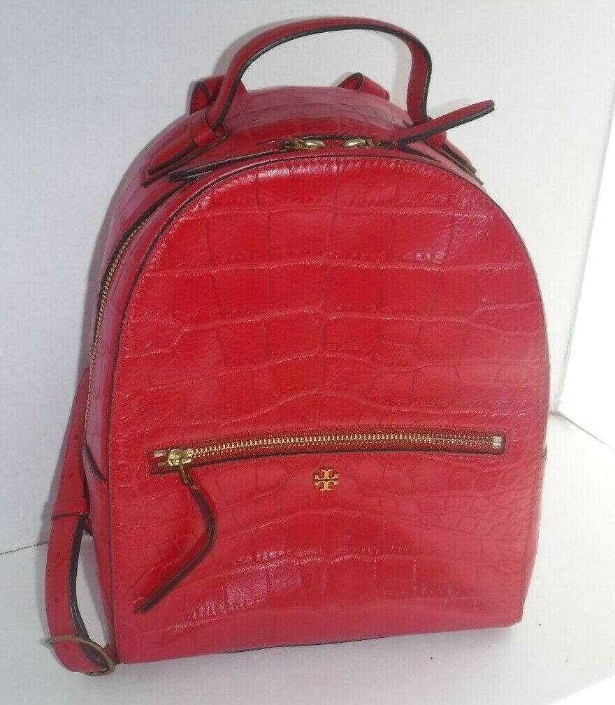 croc mini backpack Tory Burch Croc Embossed Mini Backpack
