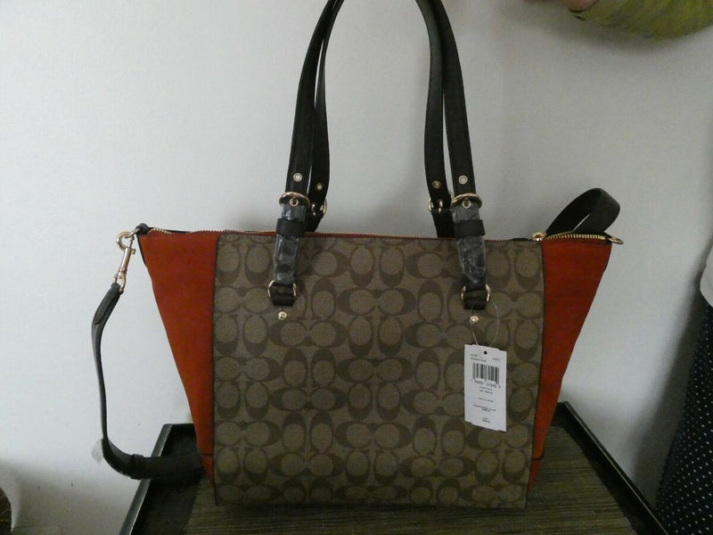 Coach Kleo Carryall Signature Canvas Khaki Multi