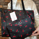 Kate Spade Mel The Little Better Tossed Cherry Print Packable Tote