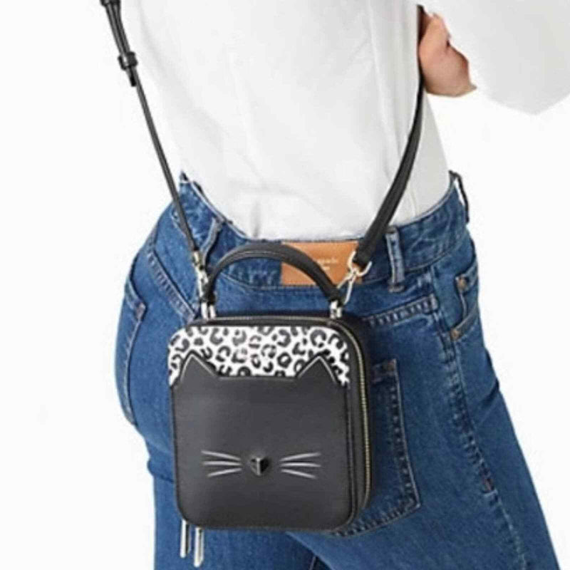 Kate Spade Daisy Vanity Meow Cat Top Handle Crossbody