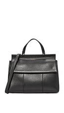 Tory Burch 66285-  Block T Top Handle Satchel Crossbody in Black