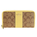 Coach Signature PVC Leather Accordian Zip Wallet