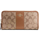 Coach Signature PVC Leather Accordian Zip Wallet