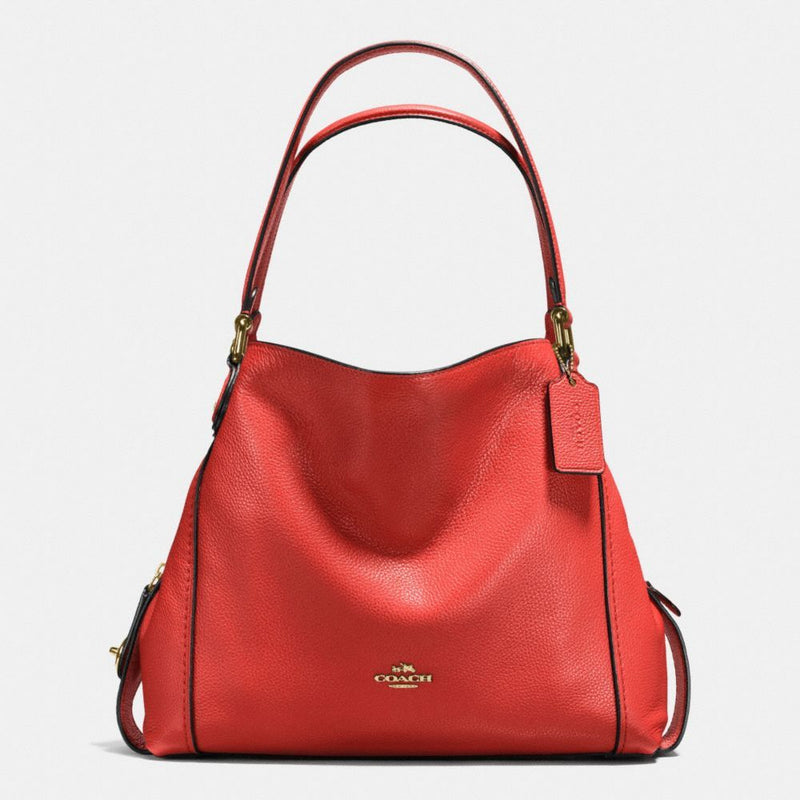 Coach Edie 31 Refined Pebble Leather Shoulder Bag