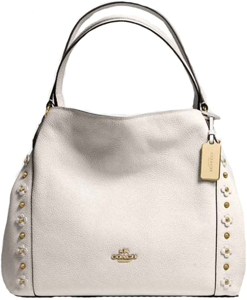 Coach Edie 31 Floral Rivets Detailed Shoulder Bag