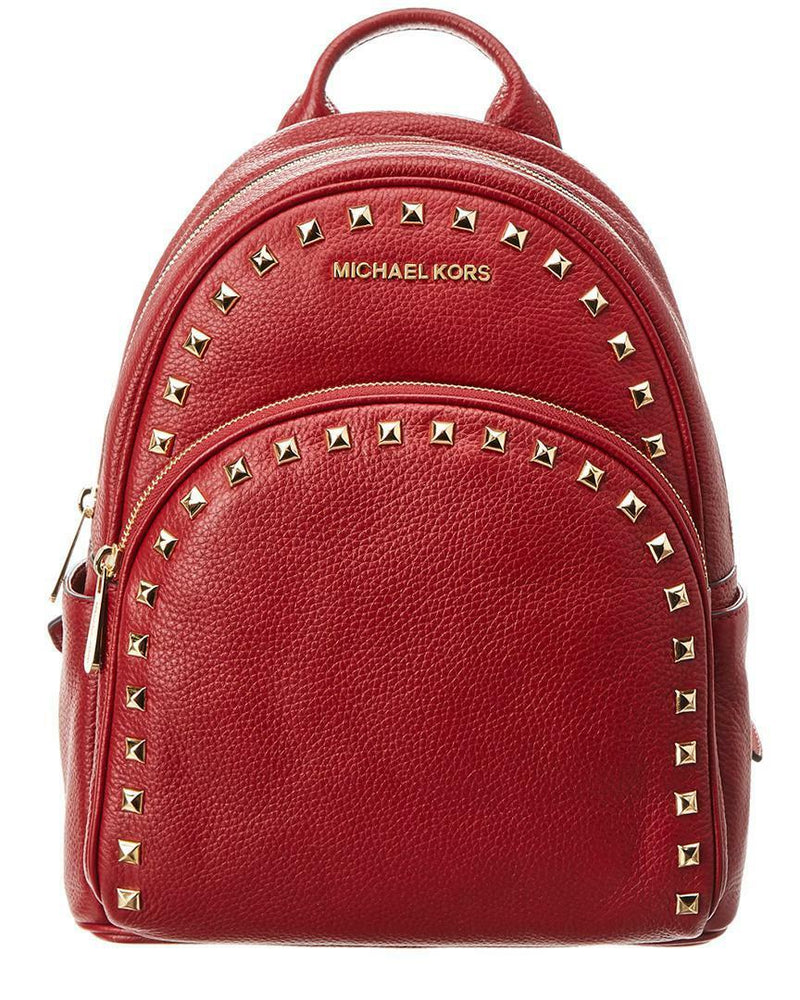 Michael Kors Abbey Medium Frame Out Studded Leather Backpack