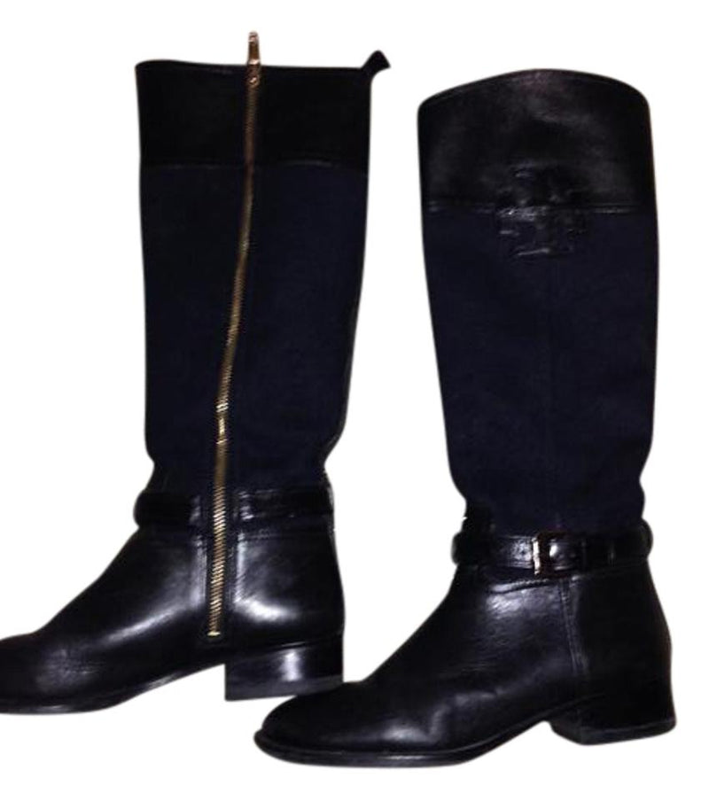 Tory Burch Blaire Riding Boot in Black Size 7.5