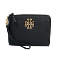 Tory Burch Britten Large Pebbled Leather Zip Pouch Wristlet