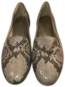 Coach Carrie Print Snake Flats in Natural Platinum