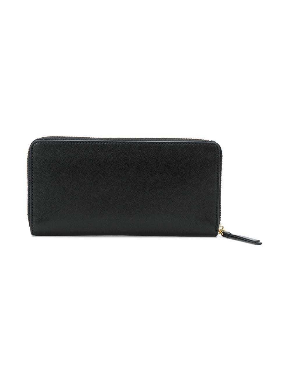 Tory Burch Charlie Zip store Around Gold Reva Continental Wallet Black Leather