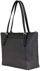 Michael Kors Ciara Large EW Top Zip SIgnature Coated Canvas Tote