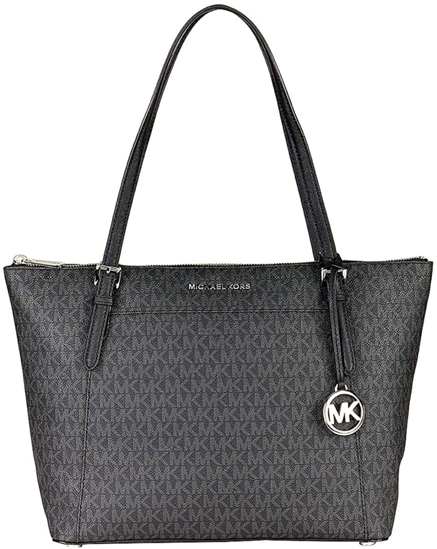 Michael Kors Ciara Large EW Top Zip SIgnature Coated Canvas Tote