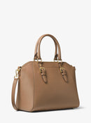 Michael Kors Ciara Saffiano Large Top Zip Satchel Crossbody