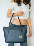 Michael Kors Ciara Large EW Top Zip Coated Canvas Tote