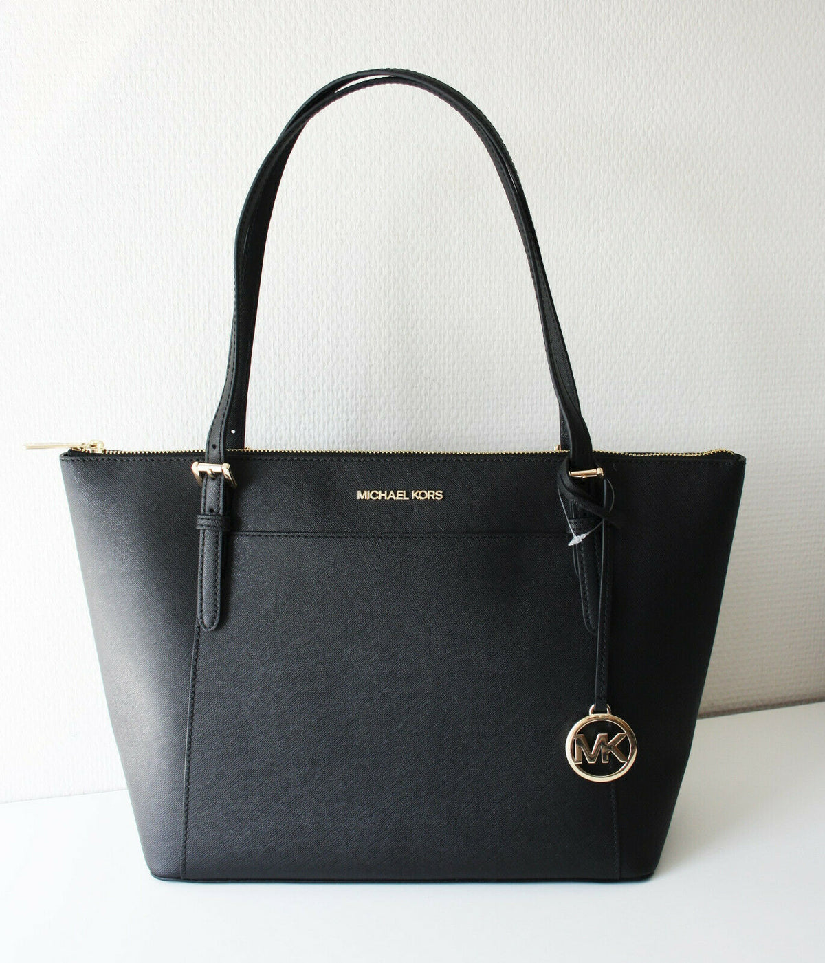 Michael Kors Ciara Large EW Top Zip Coated Canvas Tote