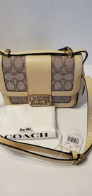 Coach Alie Shoulder Bag In Signature Jacquard With Snakeskin Detail