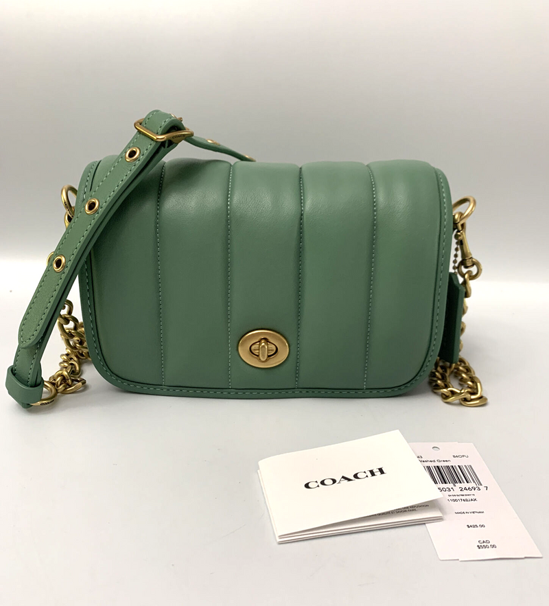 Coach dinky 2025 quilted rivets