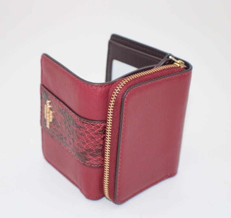 Coach Bags | Coach Small Trifold Snake Wallet in Colorblock | Color: Red | Size: Os | Theoscollective's Closet