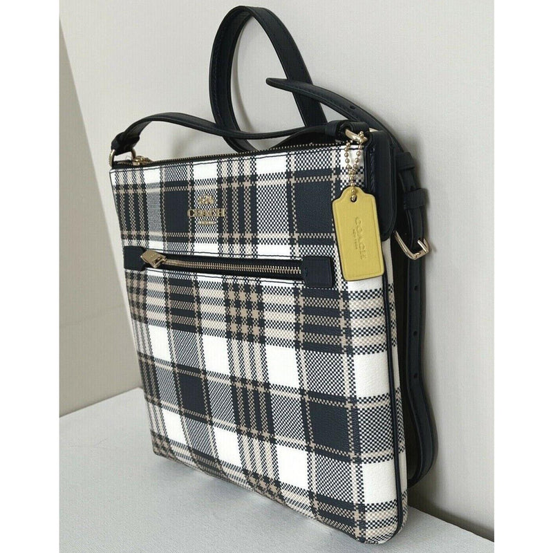 Coach Rowan Garden Plaid File Bag