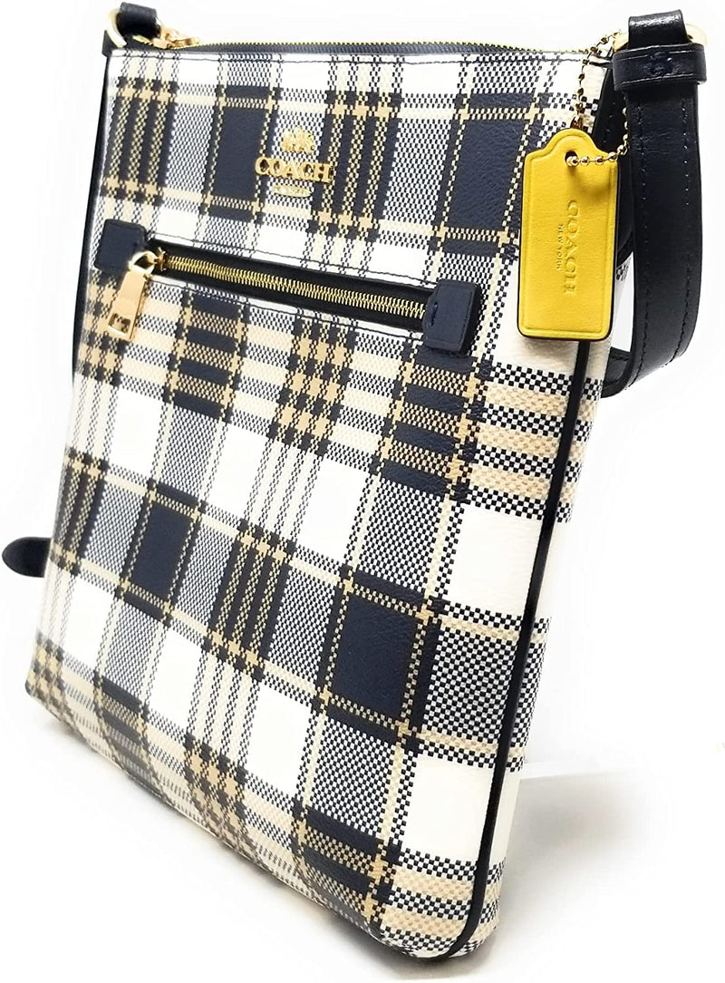 Coach Rowan Garden Plaid File Bag