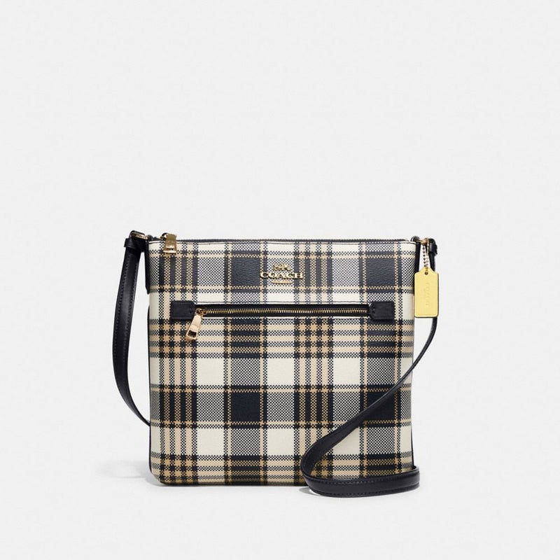 Coach Rowan Garden Plaid File Bag