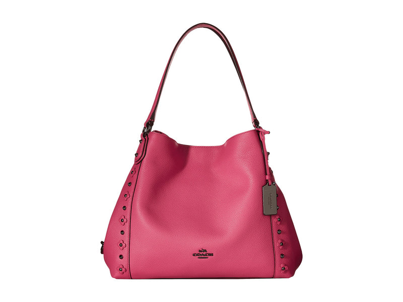 Coach Edie 31 Floral Rivets Detailed Shoulder Bag