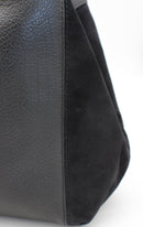 Coach Lexy Mixed Leather Suede Large Shoulder Bag