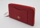 Coach Crossgrain Leather Accordian Zip Wallet