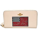 Coach United States Flag Leather Accordion Zip Wallet