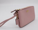 Coach Pebbled Leather Double Corner Zip Wristlet