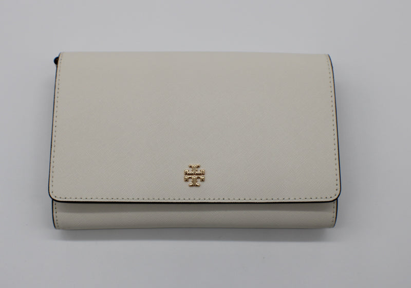 Tory Burch Emerson Combo Leather Crossbody in New Ivory 
