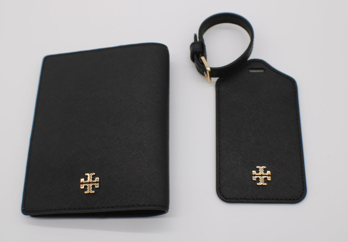 Tory Burch Emerson Travel Gift Set Box with Passport Case & Luggage ID